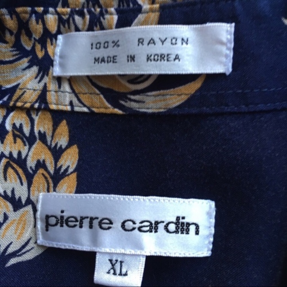 Pierre Cardin Hawaiian short sleeve shirt XL - Picture 6 of 6